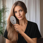 Ninabella Spiral Hairbrush - Detangle Hair Brush - For Brushing Wet or Blow Dry Hair - Detangler Vent Brush - Gray