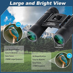 12x25 Compact Binoculars, High Powered Easy Focus Binoculars, Portable Large - Image 3