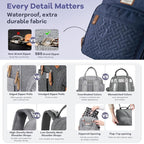 RUVALINO Diaper Bag Backpack, Large Capacity, Waterproof - Image 6
