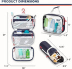 Toiletry Bag Kit Set: Hanging Travel Toiletry Bag + 311 TSA Cosmetic Liquid Bag - Image 2