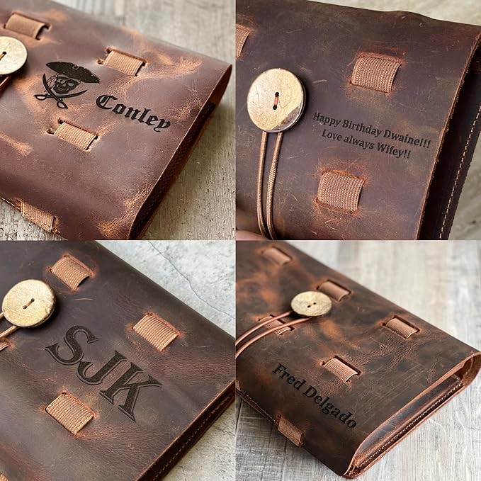 HARDISTON Custom Genuine Leather Electronic Cable Organizer Bag Handmade Travel - Image 7