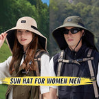 Rosoz Outdoor Sun Hat for Men Women, UPF50+ Protection Safari Cap Wide Brim - Image 4