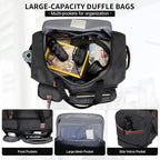 WITZMAN Canvas Weekender Bag Mens Overnight Bag - Image 3
