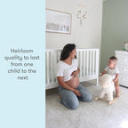 Newton Baby Galileo Standard Crib, Solid Beech Wood in White Color, 3-in-1 - Image 6