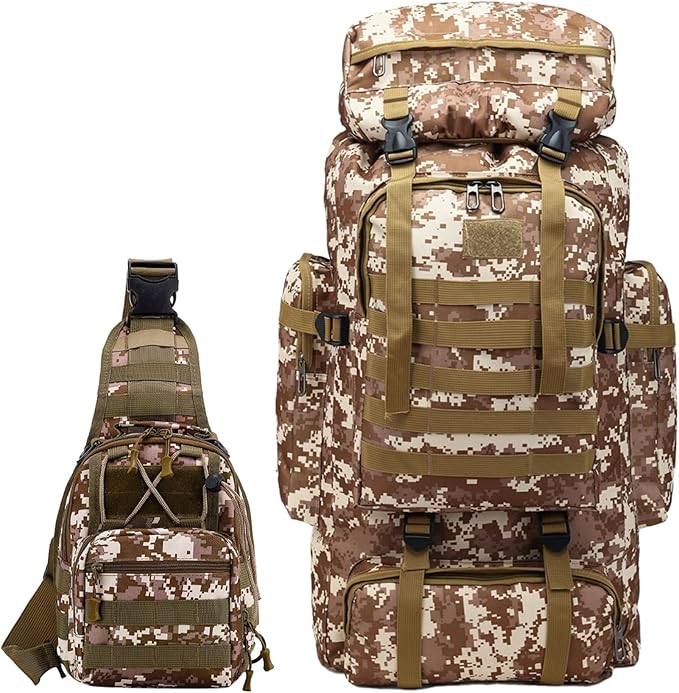 80L 2Pcs Hiking Backpack for Men by JUMAHEBackpack