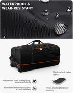 CONTAIL 32”110L Expandable 140L Rolling Duffle Bag - Image 8