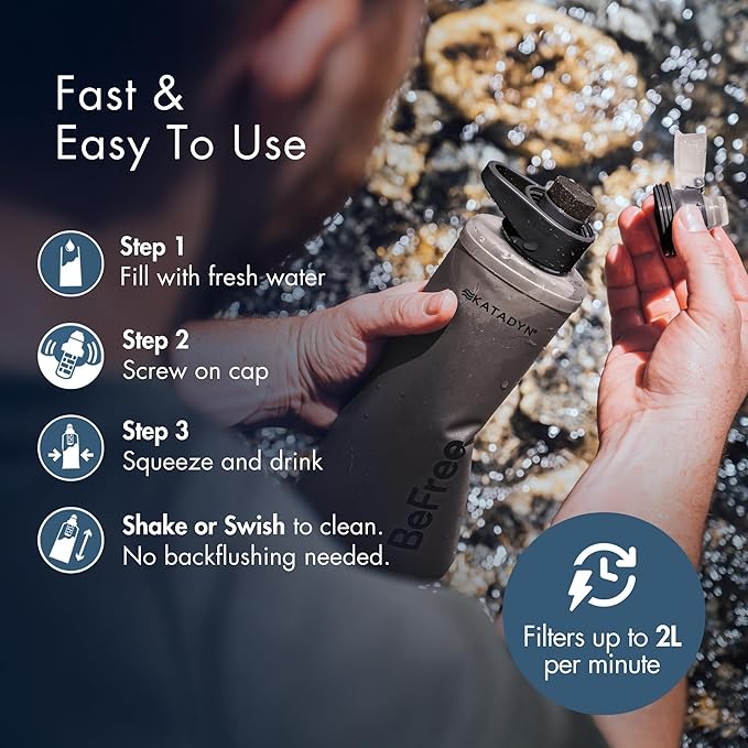 Katadyn BeFree 1.0L Ultralight Collapsible Water Filter Bottle - Image 5