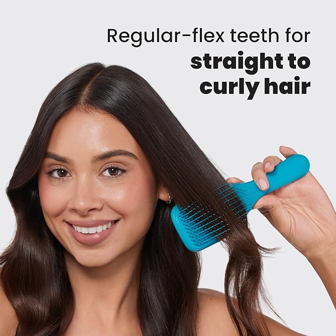 Tangle Teezer Ultimate Detangler Brush for Wet & Dry Hair, Eliminates Knots & Reduces Breakage for Straight to Wavy Hair Types, Transformative Teal