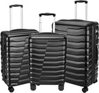 Lightweight Luggage with Spinner Wheels & YKK Zipper, Hard Shell 3-Piece by WireHot