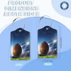 Set of 2 Luggage Tags, American Football Leather Suitcases Tag Identifiers - Image 3
