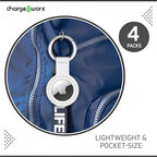 CHARGEWORX Air Tag Holder 4-Pack – Silicone Protective Keychain Holders - Image 4