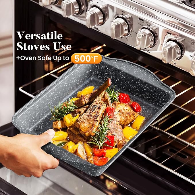 Kitchen Academy Granite Nonstick Cookware Set - Image 4