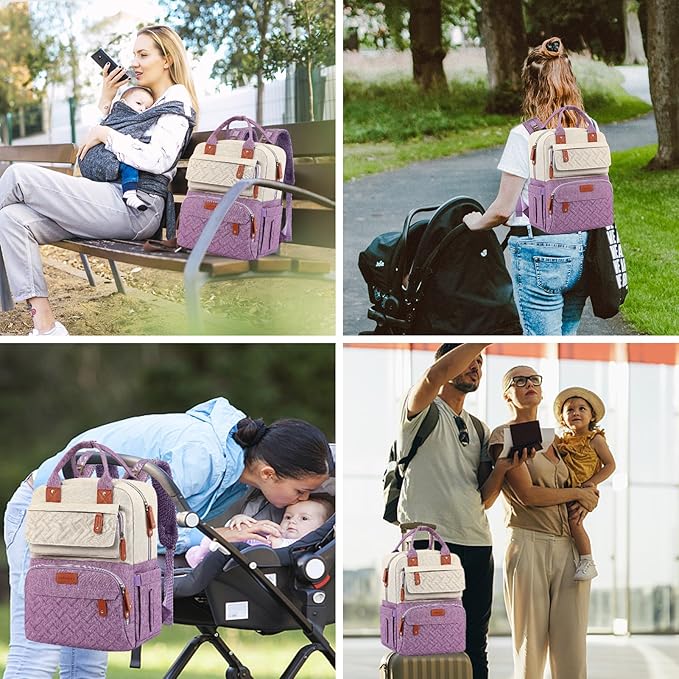 Diaper Bag Backpack, Large Unisex Baby Bags - Image 5