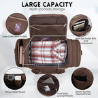 Men'S Duffle Bag For Travel, Expandable Canvas Duffel Bags Overnight Weekend - Image 4
