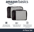 Amazon Basics 4 Piece Packing Travel Organizer Zipper Cubes Set, Medium and - Image 2