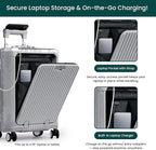 Nobl Travel Carry On Luggage, Noble Zipperless Aluminum Frame PC Hard Shell - Image 2