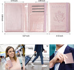 Eoehro Passport and Vaccine Card Holder, Passport Holder Vaccine Card Slot - Image 2