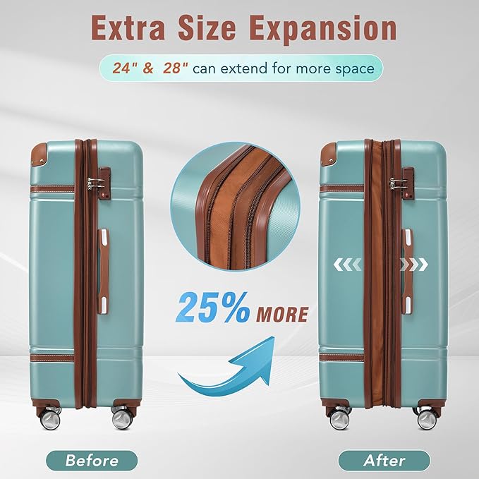 Merax Luggage Set 3 Piece Suitcase Set - Image 3