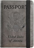 Passport Holder Cover Wallet Travel Essentials RFID Blocking Leather Card Case by PASCACOO