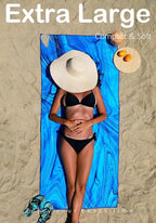 Microfiber Lightweight Beach Towel Sand Free Quick Dry Absorbent Thin Compact - Image 3