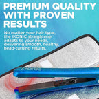 IKONIC 1.25” Floating Plates, 100% Pure Ceramic Hair Straightener & Flat Iron – Fast Heating, Anti-Static, Infrared Technology – Frizz-Free, Sleek Hair Styling Tool for Women & Professionals