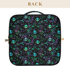 Makeup Organizer Bag, Magic Skulls Travel Makeup Bags Makeup Vanity Case Large Capacity Rhombus Cosmetic Toiletry Bag for Girl Women Ladies