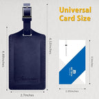 8 Pack Leather Luggage Travel Bag Tags by Travelambo - Image 2