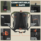 Waterproof Backpack Dry Bag 35L/55L/85L – Heavy Duty Roll-Top Hiking Backpack - Image 4