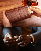 MR.OKAY 2 Watch Travel Case- Classic Leather Watch Case - Image 5