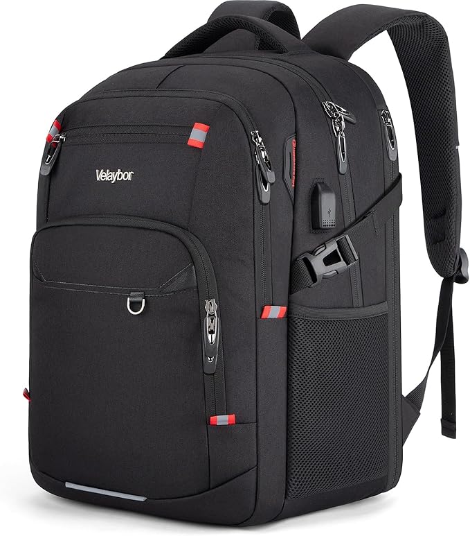 48L Expandable Laptop Backpack, Anti-thief Travel Backpack by Velaybor