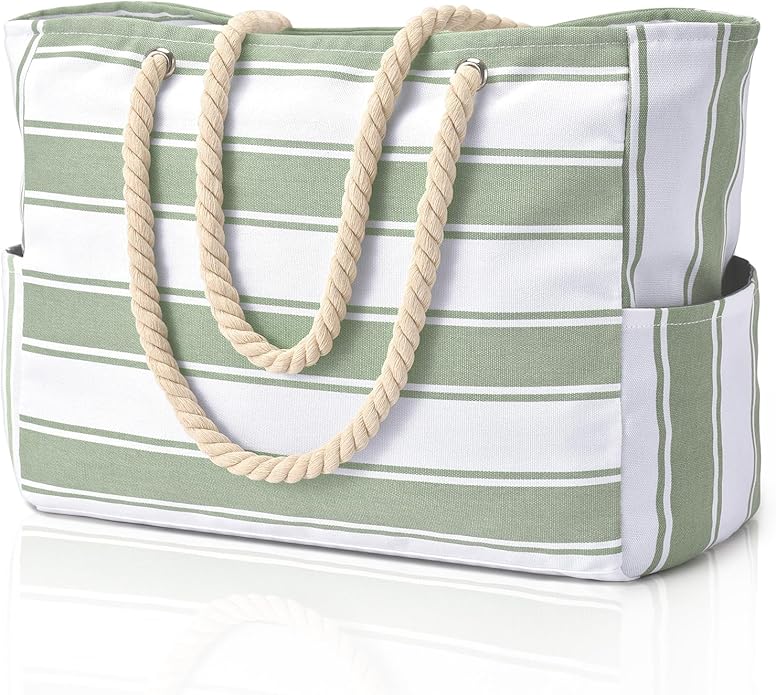Becokan Beach Bags for Women Large Waterproof Beach Tote Bag Zipper Beach Bags by BecokanBeachBagSpecialist