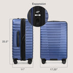 U.S. Traveler Boren Polycarbonate Hardside Rugged Travel Suitcase Luggage - Image 7