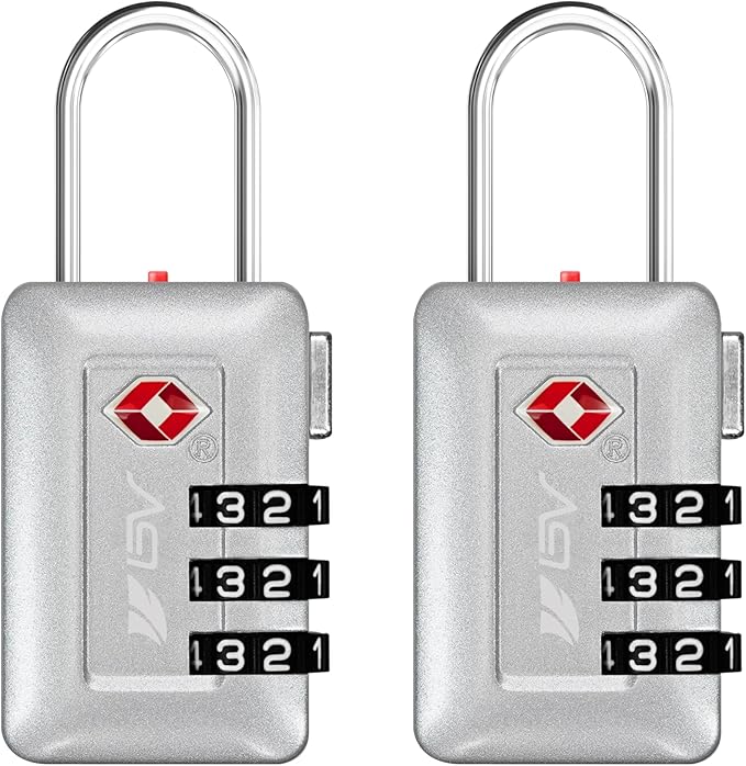 BV TSA Accepted Luggage Travel Lock, Set-Your-Own Combination Lock by BV