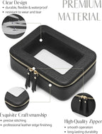 Popvibe Clear Makeup Bag Travel Cosmetic Case Transparent Toiletry Bag - Image 2