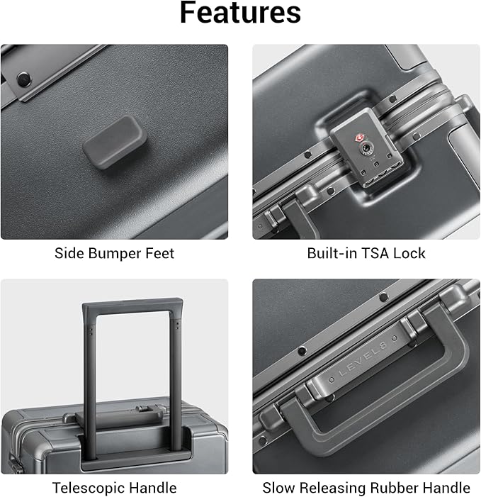 LEVEL8 Zipperless Carry On Luggage Airline Approved - Image 8