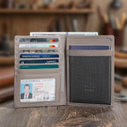 Polare Luxury RFID Blocking Leather Passport Holder Travel Wallet - Image 6