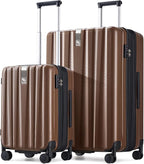 Hanke Expandable Hard Shell Luggage Sets 2 piece Carry on Luggage by Hanke