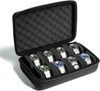 8 slots Watch Case, hard watch storage case, hard watch box, padded case by AUKURA
