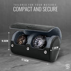 2 Watch Travel Case for Men – Sleek Faux Leather Organizer for Smart & Luxury - Image 6