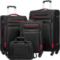 Coolife Luggage 4 Piece Set Suitcase TSA Lock Spinner Softshell lightweight by COOLIFE