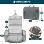 PAVILIA Large Hanging Toiletry Bag Travel Bag Women Men, Cosmetic Organizer - Image 2