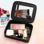Aveniee XL Clear Makeup Organizer, Double Layer Travel Cosmetic Case - Image 3