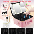 Mid-Size Makeup Bag with LED 1X5X10X20X30X Magnifying Mirror and Travel Makeup - Image 3