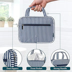 PAVILIA Hanging Toiletry Bag Travel Bag Women Men, Foldable Cosmetic Organizer - Image 5