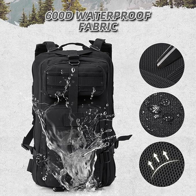Small Military Tactical Backpack, 30L Tactical Assault Bag - Image 4