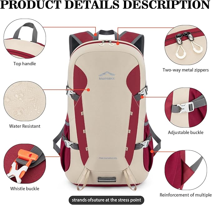Hiking Backpack, Large 35L Travel Backpacks - Image 5