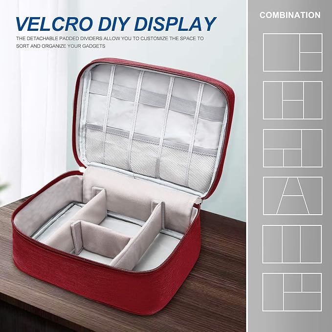 VOCUS Electronics Organizer Travel Cable Organizer Bag - Image 4