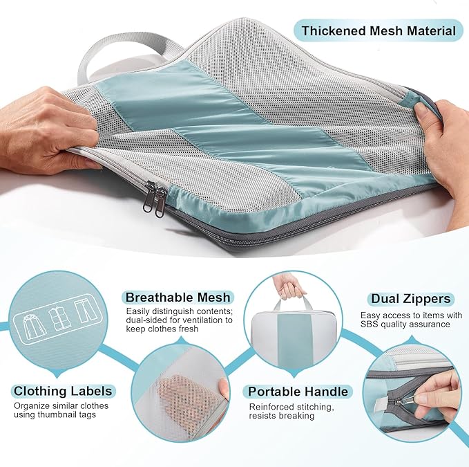 10 Set Compression Packing Cubes - Image 6