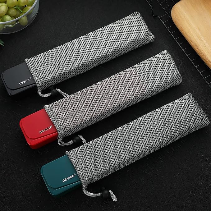 DEVICO Travel Utensils With Case, 18/8 Stainless Steel Camping Utensils - Image 8
