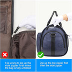 Leather Garment Bag for Travel, Modoker Carry On Suit Carrier Travel Bag - Image 7